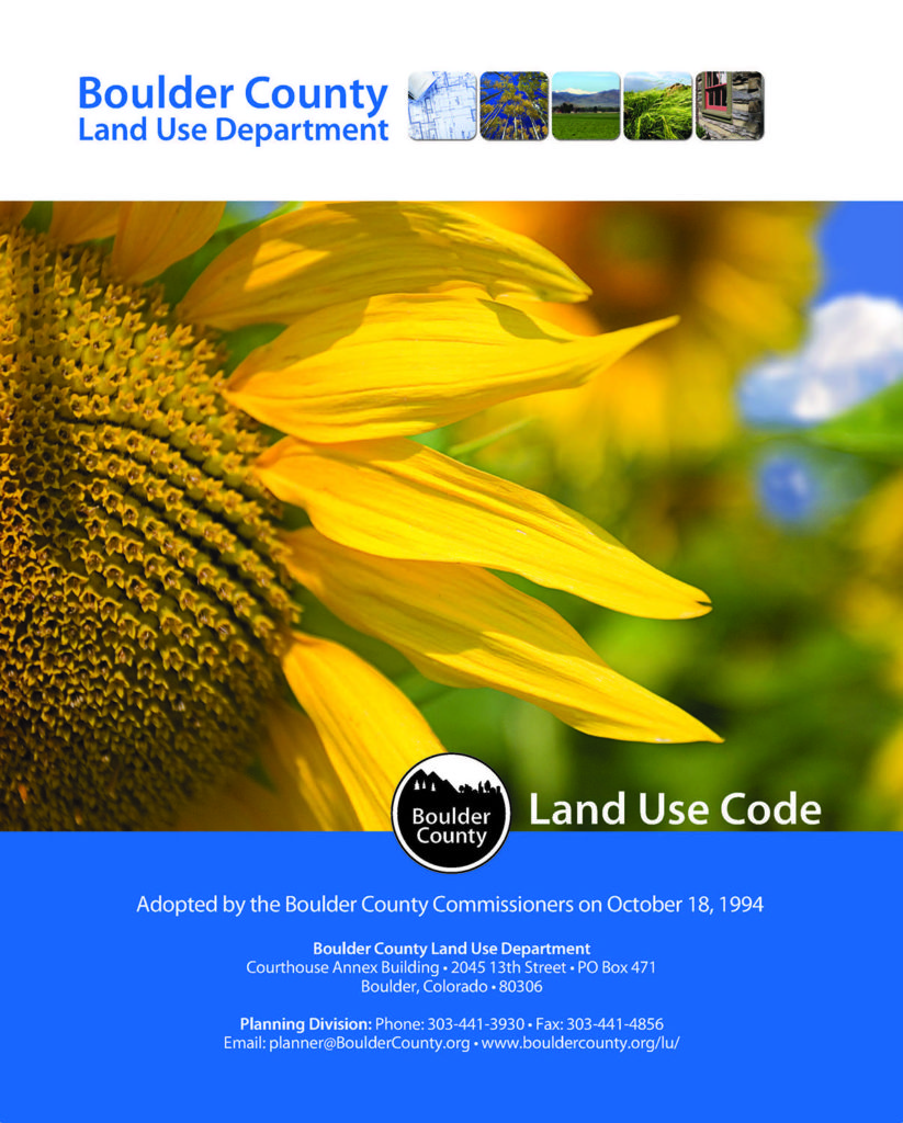 Land Use Code Boulder County