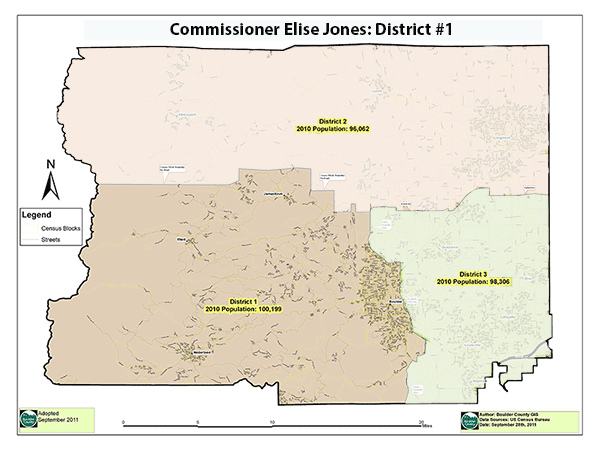 Boulder County District 1 map