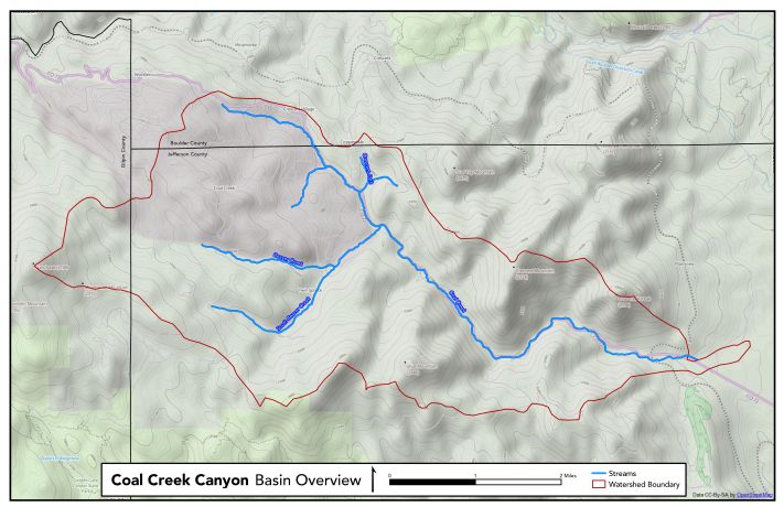 Map of Upper Coal Creek Watershed