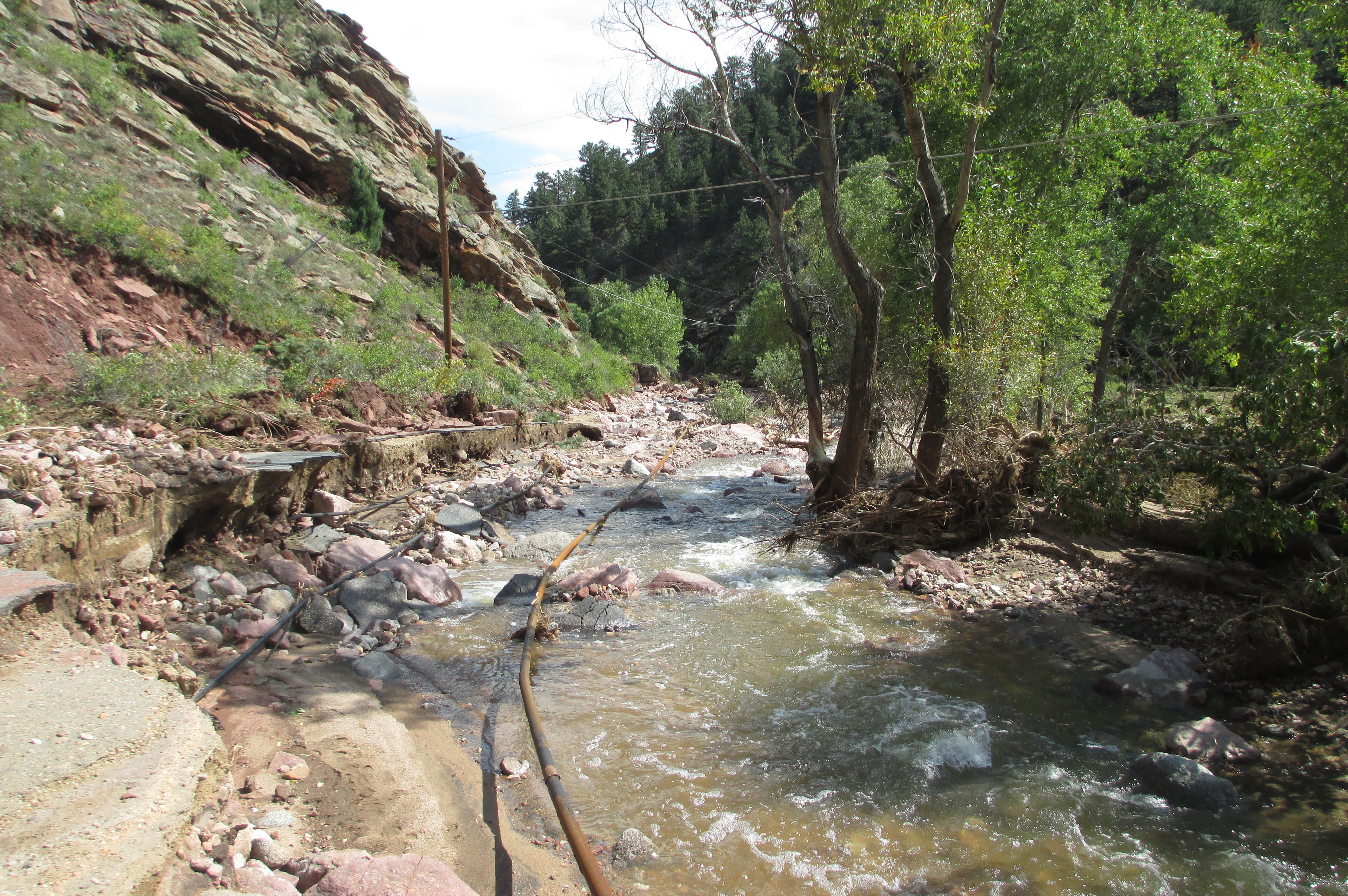 Wagonwheel Gap Road September 2013 flood damages