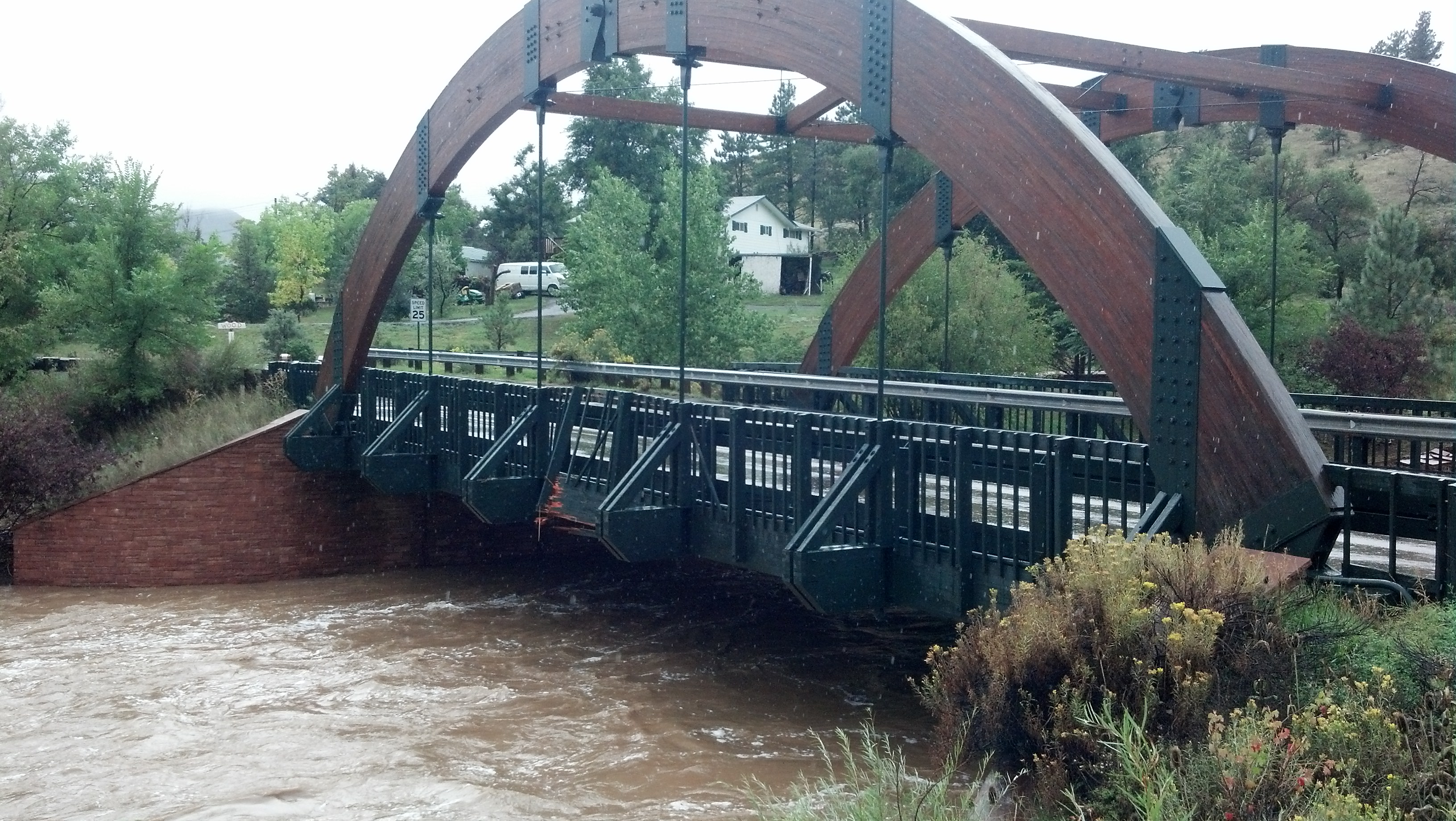 Apple Valley Road bridge flood damages from September 2013 event
