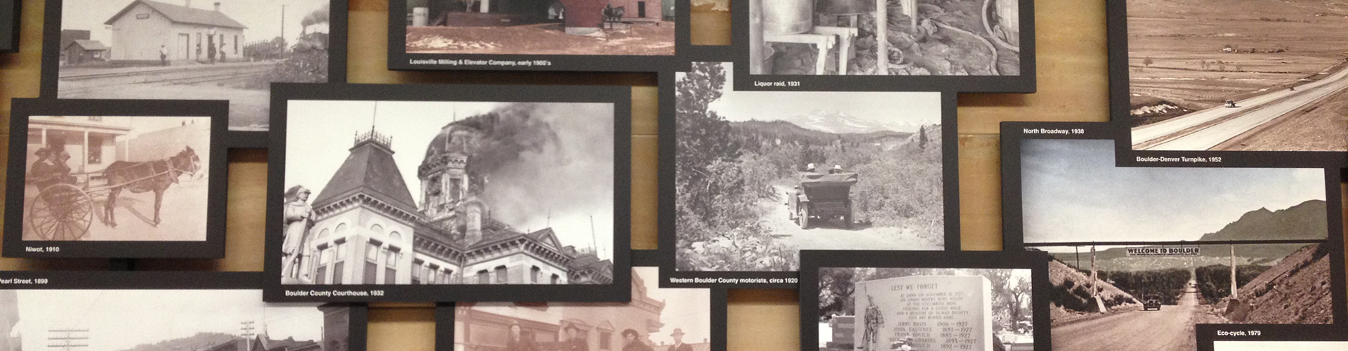 Collage of historic Boulder County photos