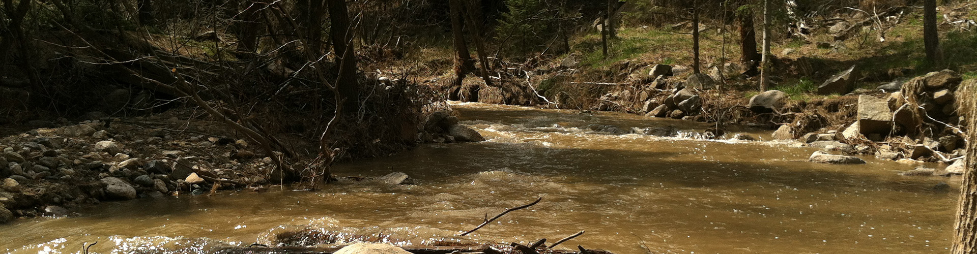 Creek restoration near Betasso Trail