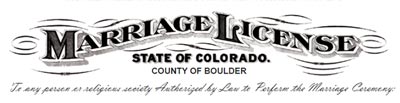 Marriage License