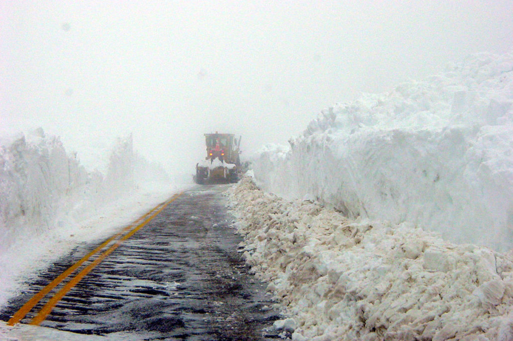 Boulder County Road Maintenance conducts snow removal operations on unincorporated county roads
