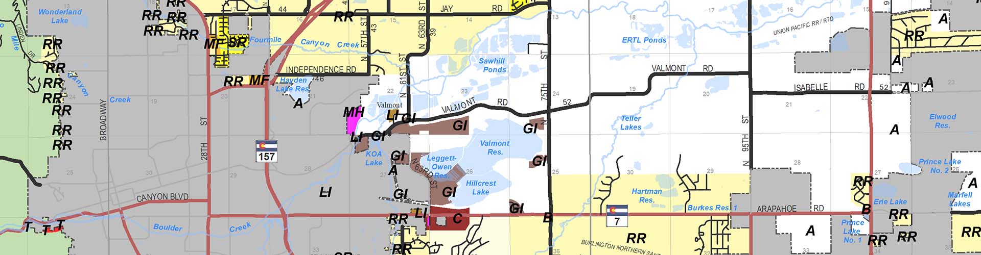 Boulder County Zoning Map - Boulder area