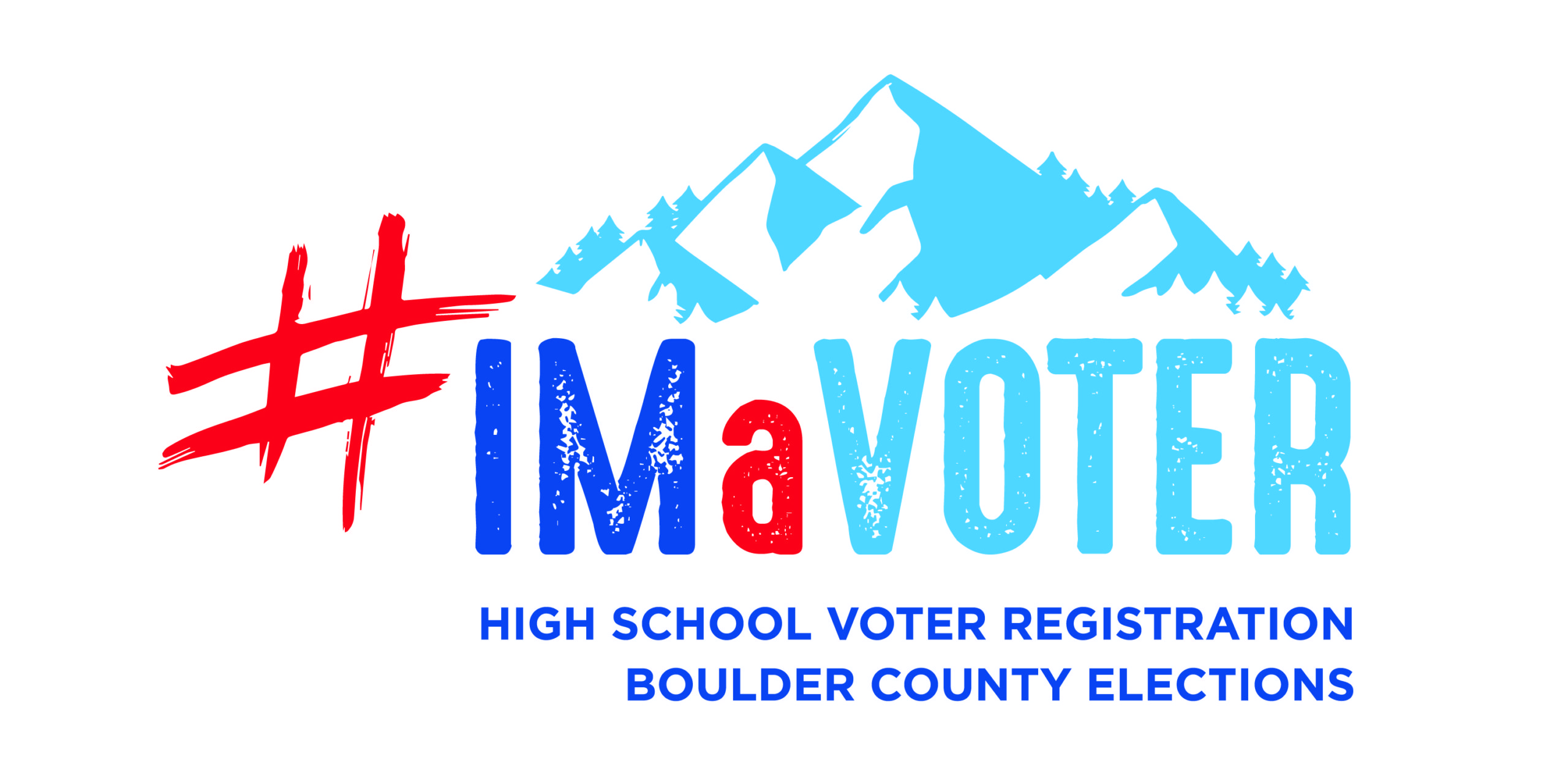 #IMaVoter High School Voter Registration Boulder County Elections Logo