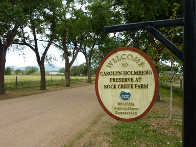 Sign at Carolyn Holmberg Preserve at Rock Creek Farm