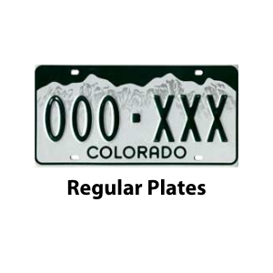 Regular Colorado License Plate