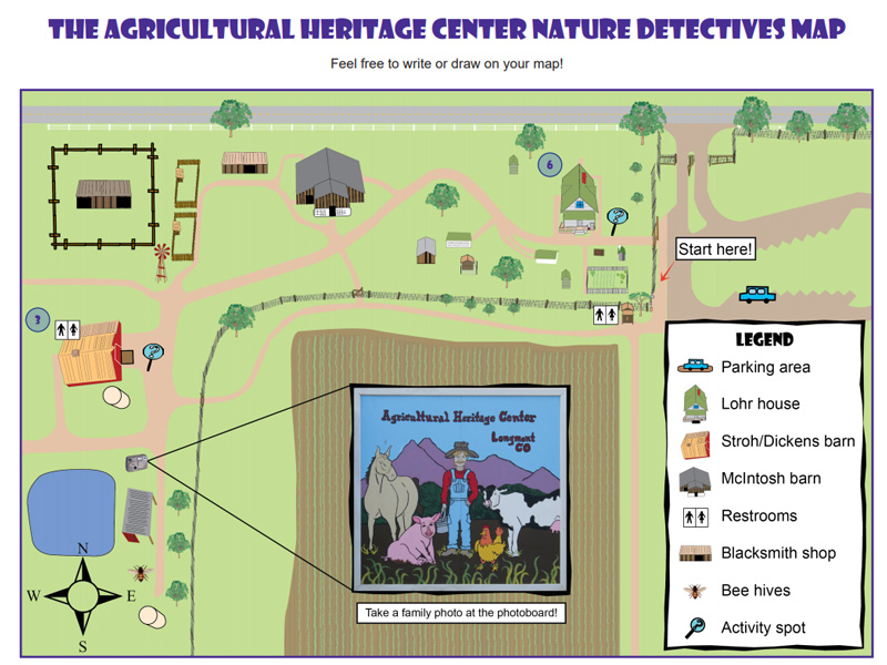 Agricultural Heritage Center Nature Detectives Map
