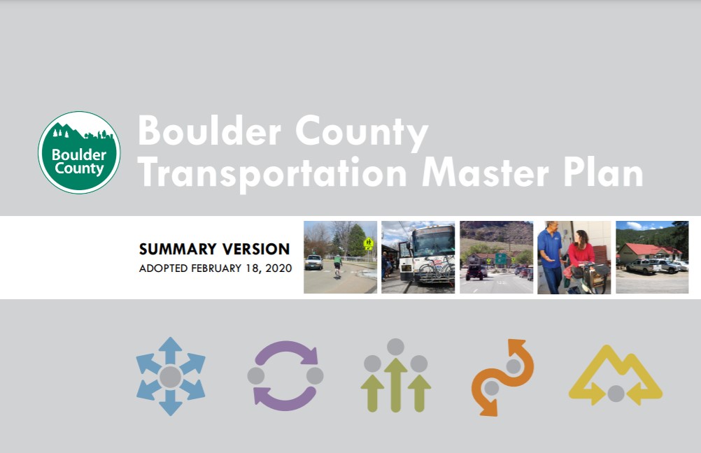 cover of Boulder County Transportation Master Plan summary report