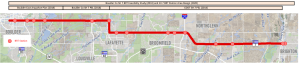 State Highway 7 BRT Study area map and timeline