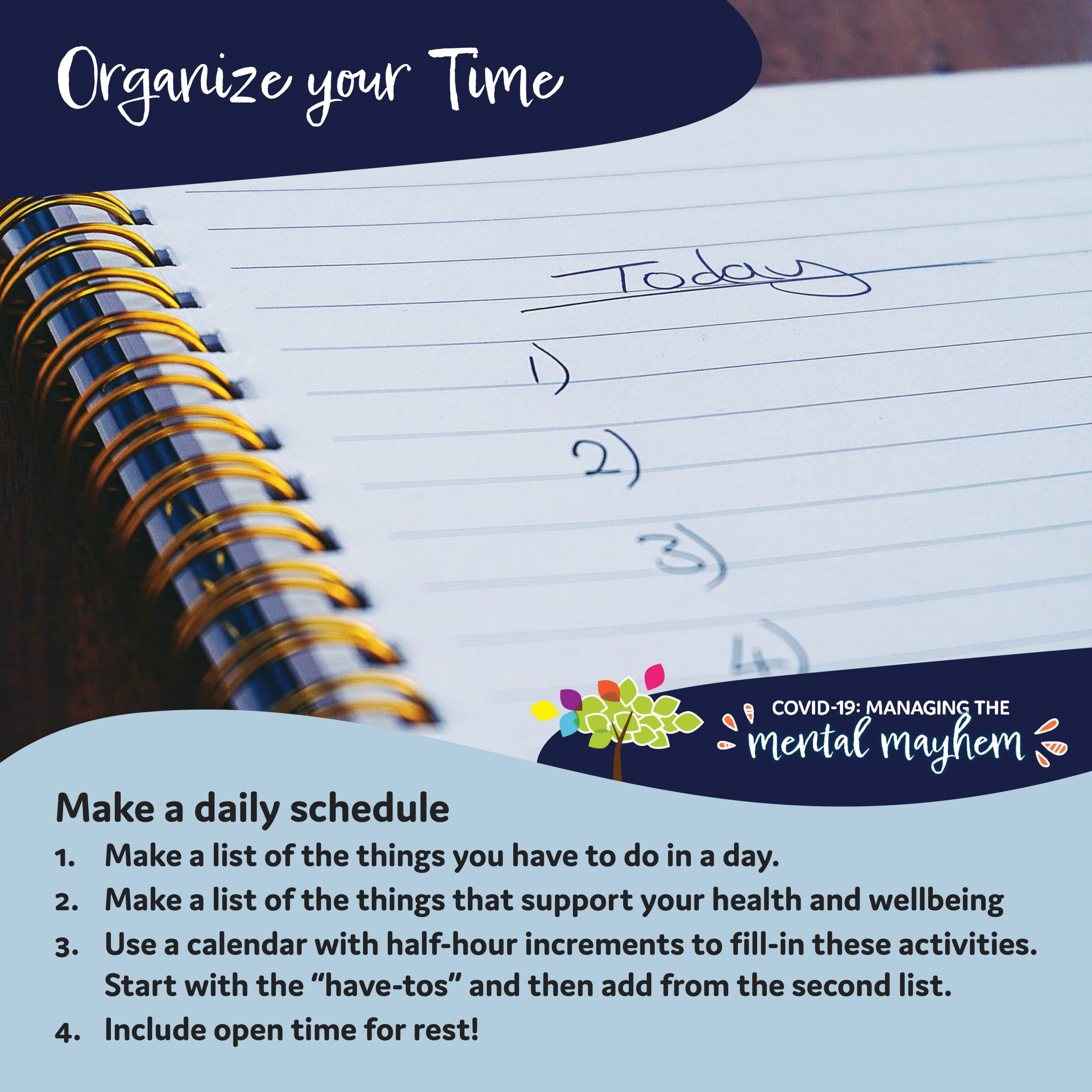 Organize your time