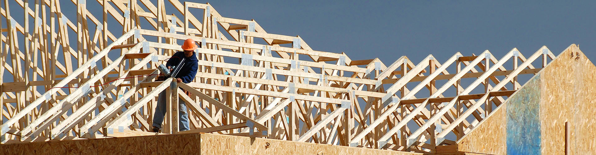 Construction worker building