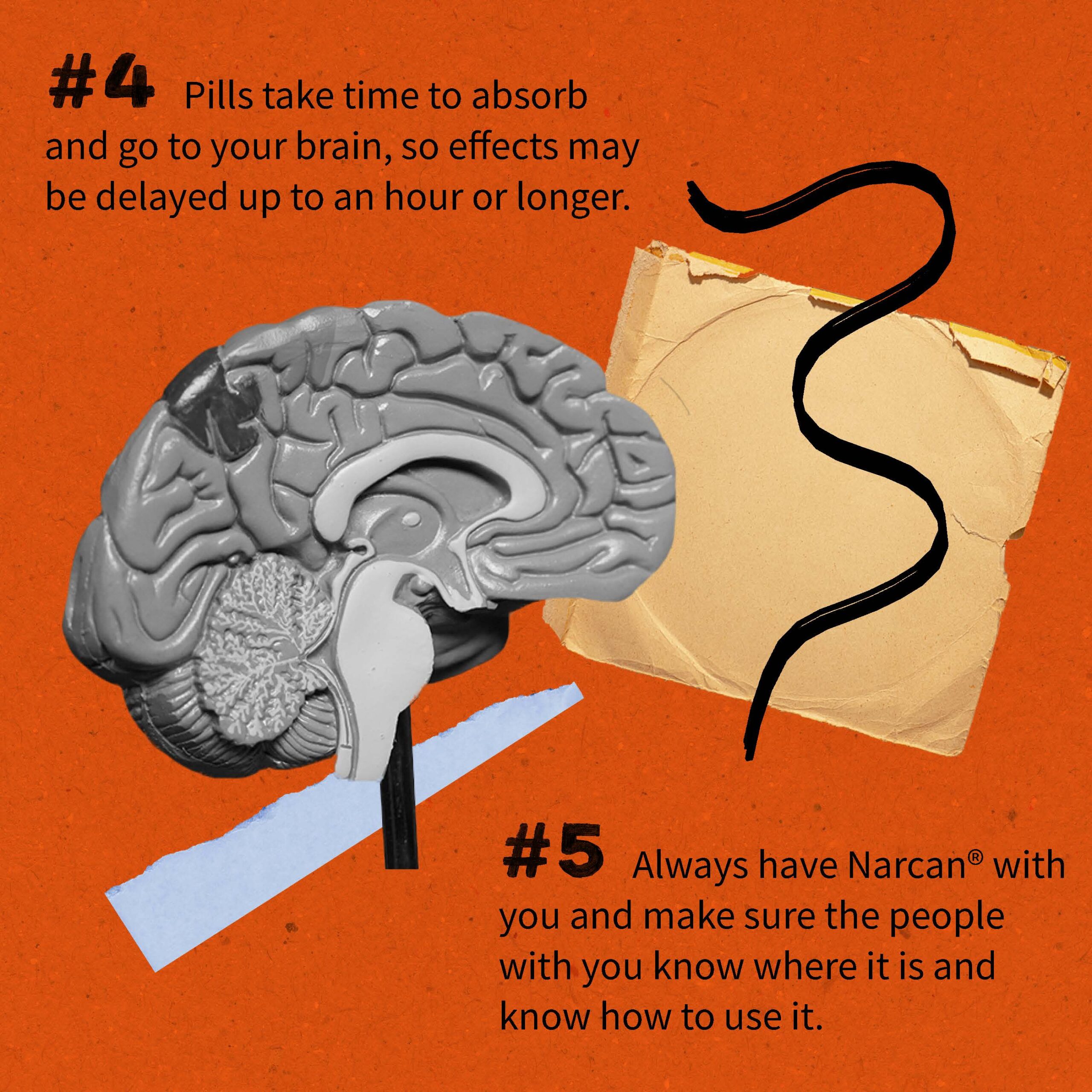 pills take time to absorb and go to your brain, so effects may be delayed up to an hour or longer