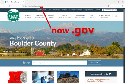 Boulder County Website Now Using Dot Gov Domain