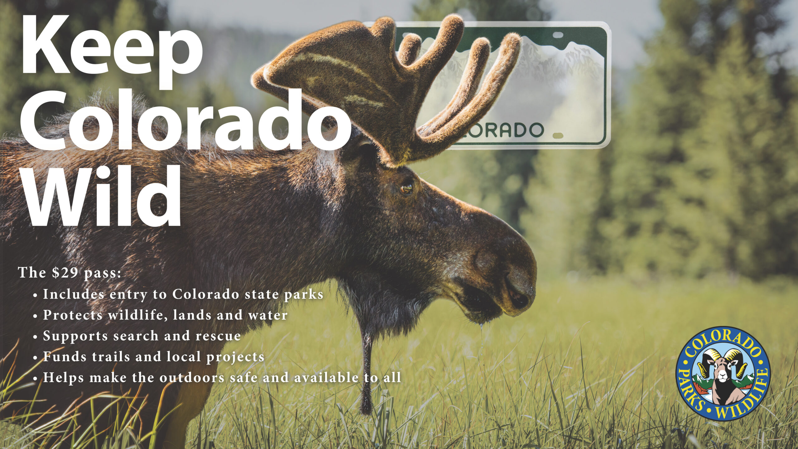 infographic with a Moose that reads "Keep Colorado Wild"