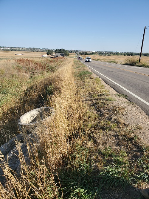 Image showing East County Line Road and the drainage structure to be replaced during the road widening project between Quicksilver and Pike roads