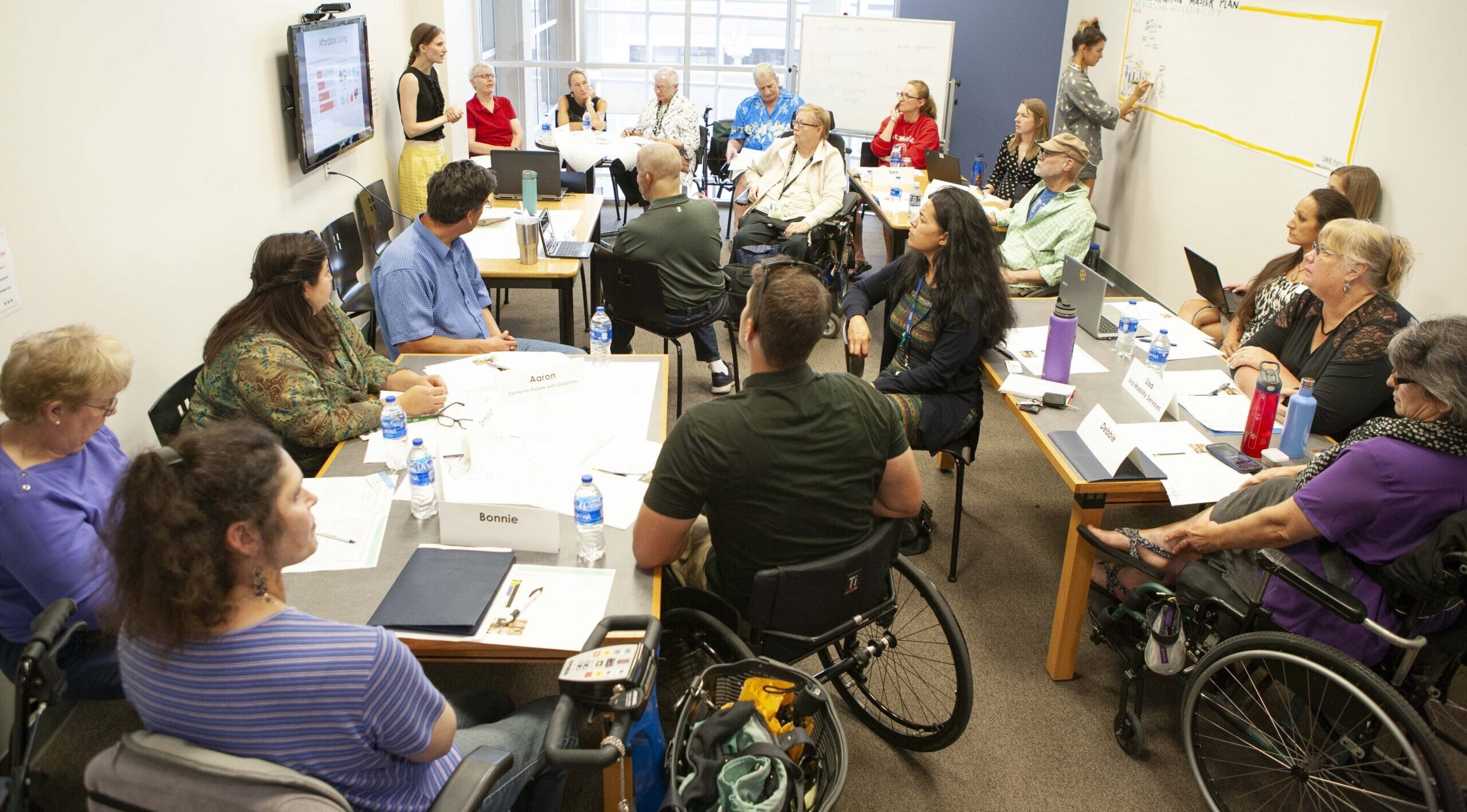 Photo of inclusive group meeting for Mobility Access Coalition