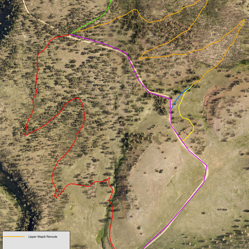 Wapiti Trail Reroute Map