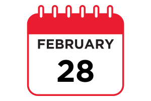 Calendar icon for February 28