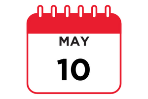 calendar saying May 10