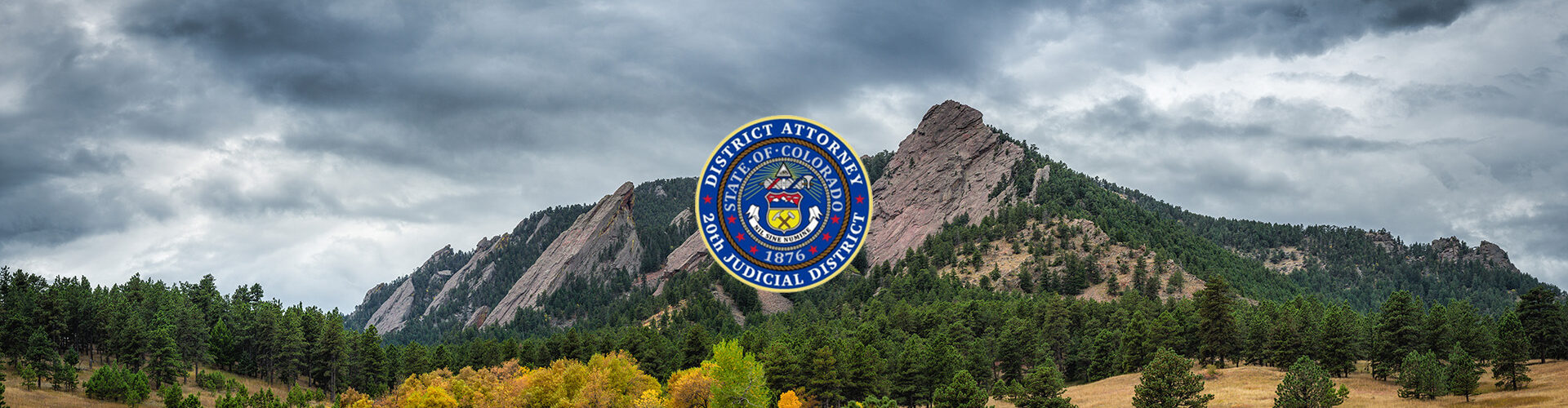 Flatirons with the 20th Judicial District Seal