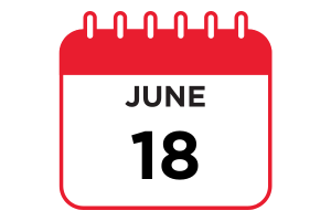 Calendar with date June 18