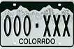 Colorado license plate