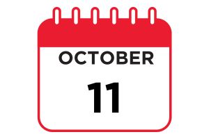 Calendar with October 11