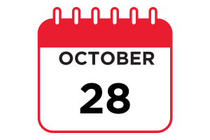 Calendar saying October 28
