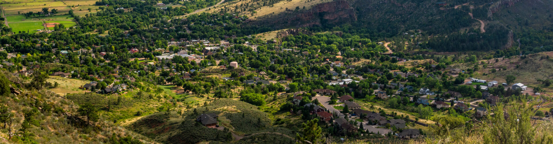 Aerial view of Lyons Colorado