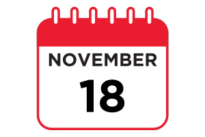 Calendar icon - November 18