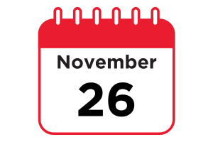 Calendar icon - November 26