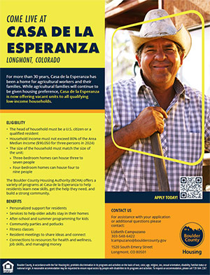 Casa de la Esperanza flyer