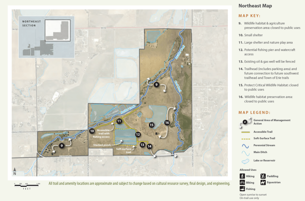 Map showing the northeast section of Prairie Run