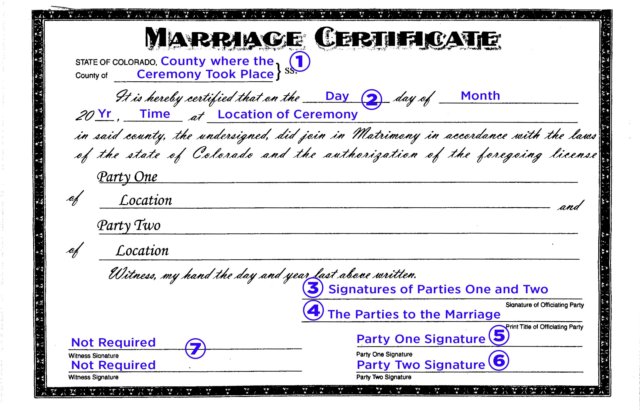 Marriage Certificate Sample for Self Solemnizing