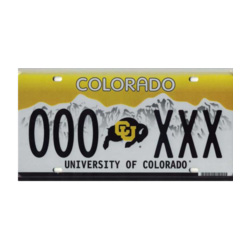 University of Colorado Alumni license plate