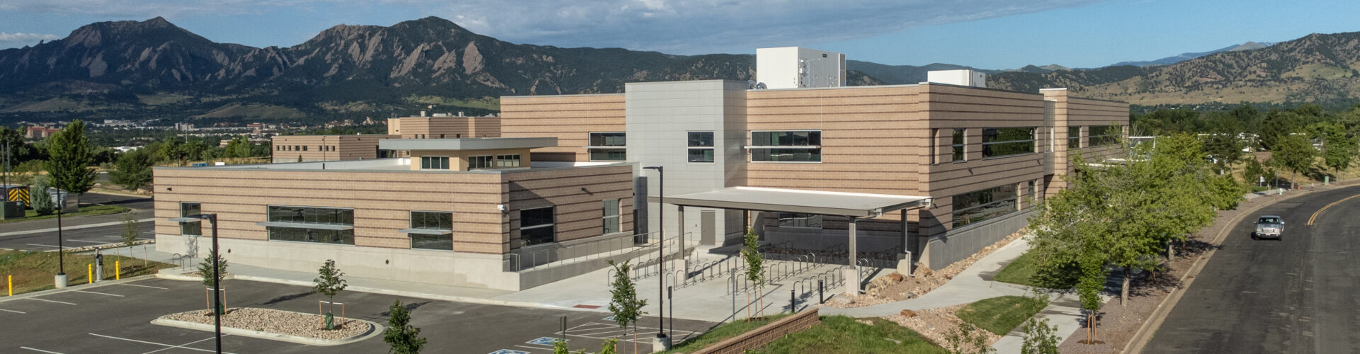 Photograph of the exterior of the Joe Pelle Center