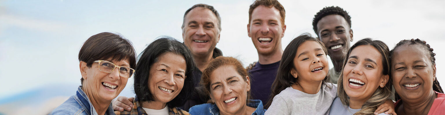 Smiling faces in our diverse family