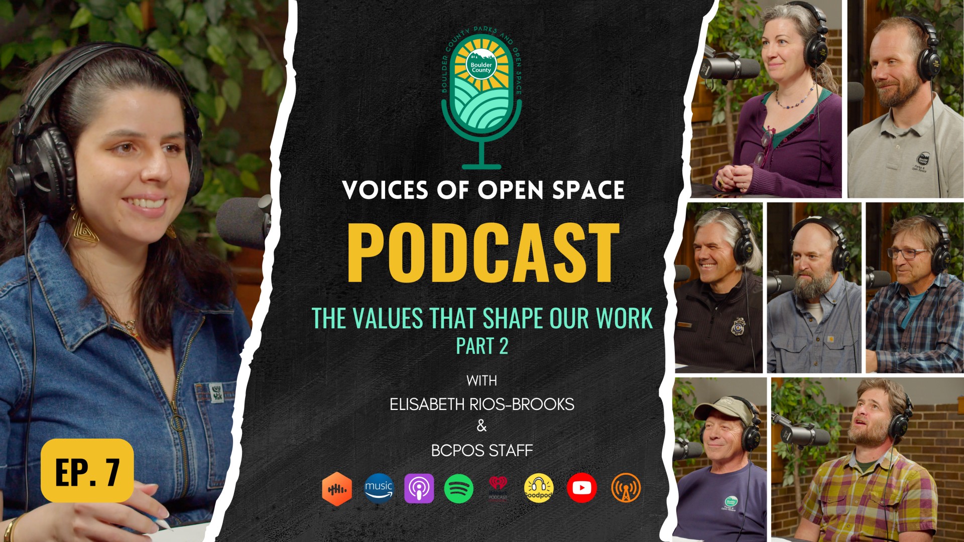 Cover image of episode seven with photos of Elisabeth and guests