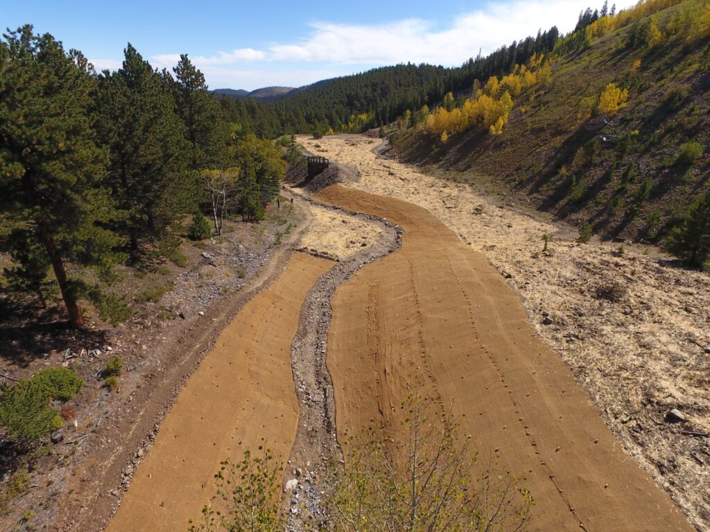 Aerial view of the restored Sherwood Creek.