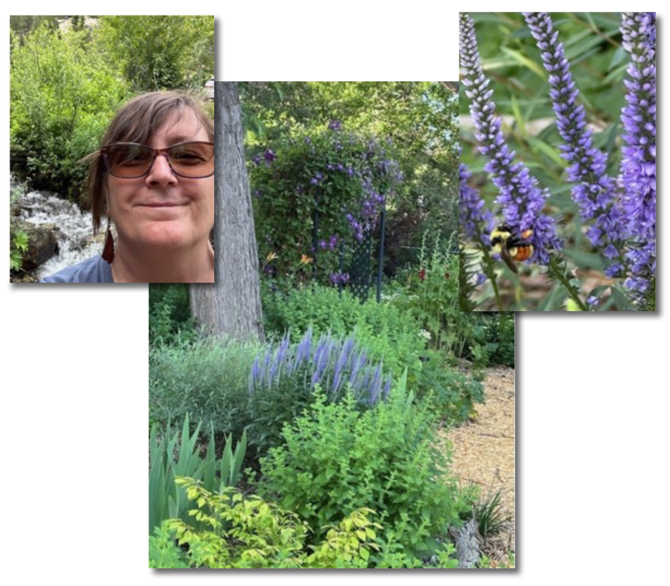 Photo of Emily McCluskey in her garden