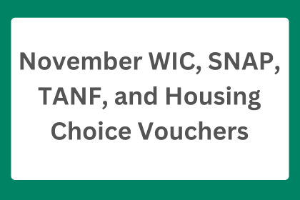 Federal Government Shutdown: WIC, SNAP, TANF, and Housing Choice Vouchers
