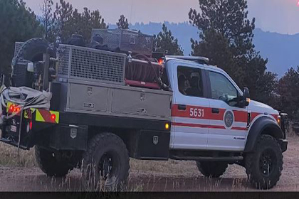 Rebuilt Type 6 brush truck for wildland firefighting