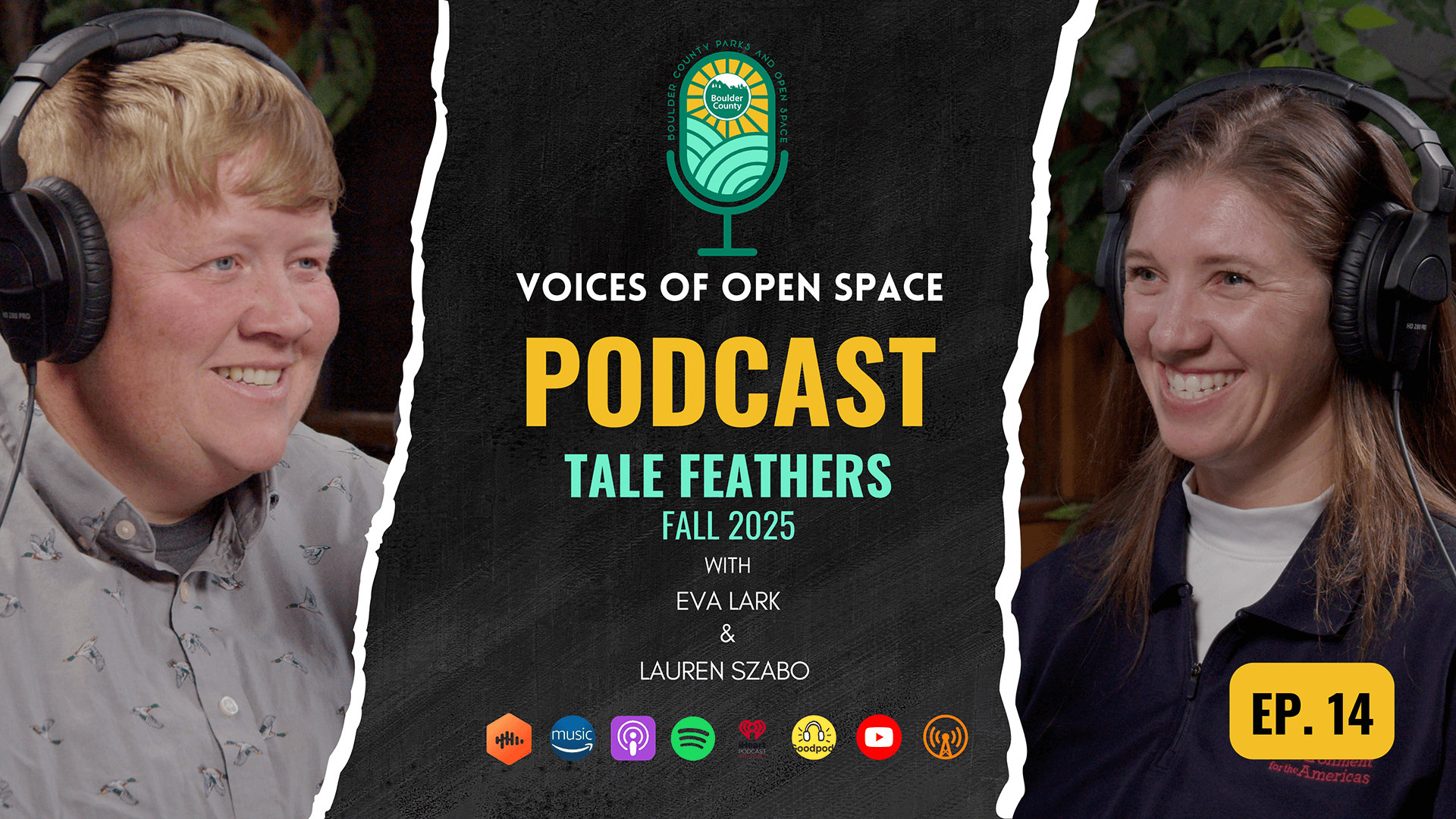 Cover image of episode 14 with a photo of Eva and Lauren.