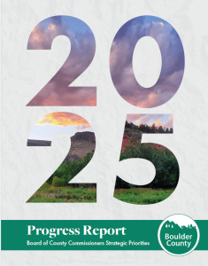 cover of the 2025 Progress report. It says 2025 Progress Report. Board of County Commissioners Strategic Priorities. 