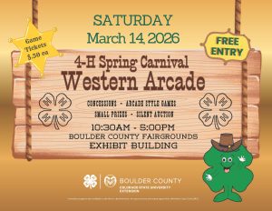 Western themed flyer describing the upcoming event. Including name of event, time and location