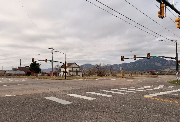 The intersection of South Boulder Road and Cherryvale Road
