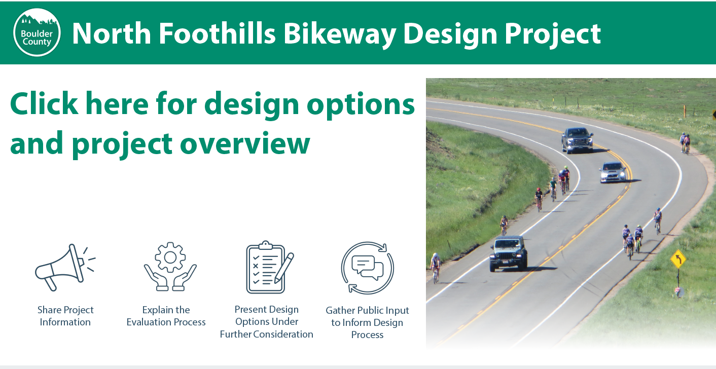 Click the image to go to the North Foothills Bikeway design options meeting board